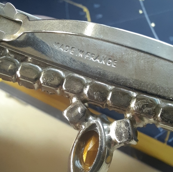 Vintage French rhinestone hair clip - Picture 2 of 4